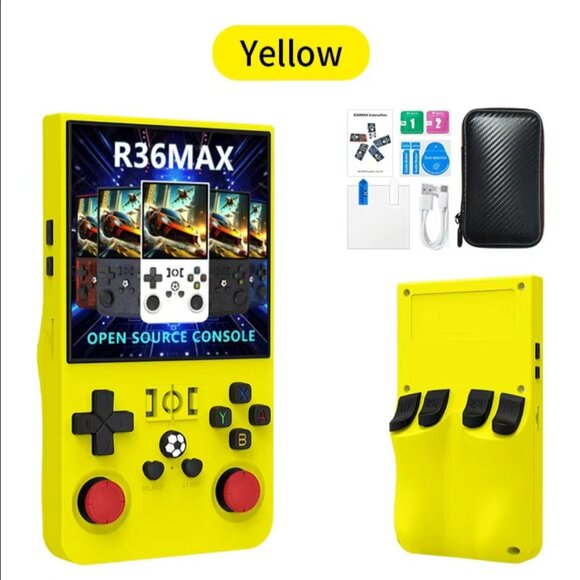 Handheld Open Source Gaming Console R36 MAX - YELLOW - Picture 1 of 8